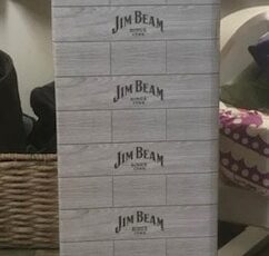 Budget Outdoor Party Hire Jumbo Jenga Jim Beam edition