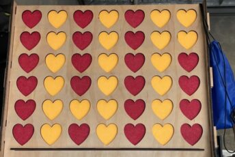 Budget Outdoor Party Hire Giant Connect 4 Hearts