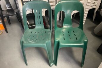 Budget Outdoor Party Hire Green Pipee and Bistro Festival Chair