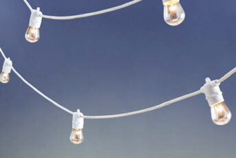Budget Outdoor Party Hire White festoon light 10m