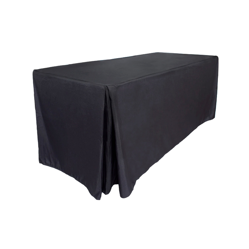 Budget Outdoor Party Hire Black fitted 6ft Table Cloth Budget Outdoor Party Hire Black Round Table Cloth