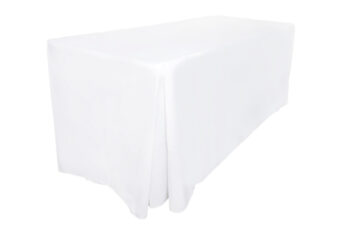 Budget Outdoor Party Hire White fitted 6ft Table Cloth