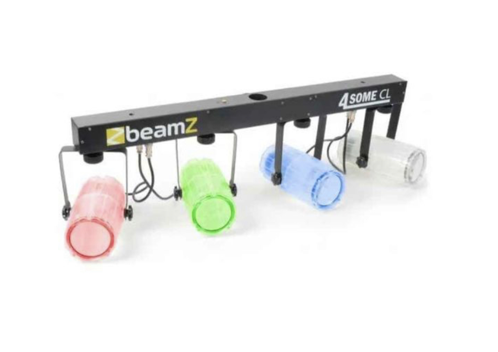 Budget Outdoor Party Hire Beamz 4some Clear Light Bar With Stand
